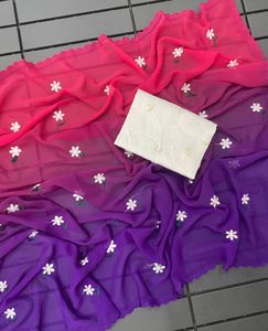 Georgette Sari ออกแบบใหม่พร้อมงานปักสำหรับผู้หญิง - Product Image 6