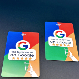 Carta PVC rivedere noi su Google QR codice e scheda NFC - Product Image 2