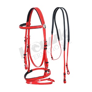 บังเหียนและบังเหียนพีวีซีสำหรับแข่งม้าแทคผลิตในอินเดีย biothene bridle Equestrian - Product Image 1