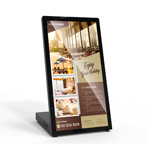 MWE 8/10.1 Inch Small Android Custom Portable Mobile Lcd Table-Top Touch Display Screen <strong>Digital</strong> for Hotel Counter - Product Image 1