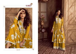 LakhNavi rahat Rayon üst Plazo pantolon ve Nazmin Dupatta rahat gezileri ve özel şenlikli etkinlikler için mükemmel - Product Image 3