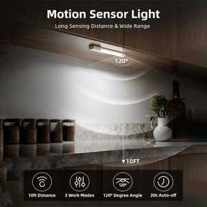 Đèn tủ cảm biến chuyển động 3CCT có thể sạc lại bằng USB cho quầy bếp Tủ đựng đồ trong tủ đựng thức ăn - Product Image 1