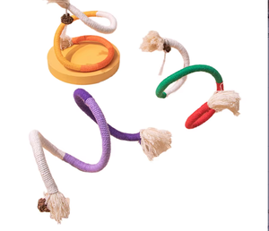 Cuerda de algodón de lino interactivo de 70cm, juguete para gatos, resistente a mordeduras y hierba gatera, accesorio de Limpieza de dientes seguro para gatos - Product Image 1