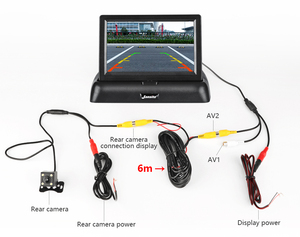 Monitor de coche TFT LCD de 4,3 pulgadas Monitor de pantalla LCD de bebé plegable para coche con cámara - Product Image 5