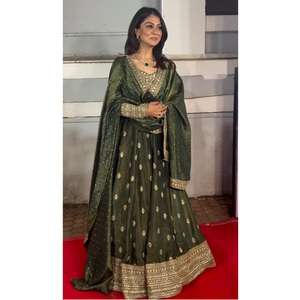 ชุด anarkali kurti ชุดประจำชาติอินเดียแบบดั้งเดิมของผู้หญิงเสื้อผ้าหรูหราสำหรับงานแต่งงานและปาร์ตี้ - Product Image 1