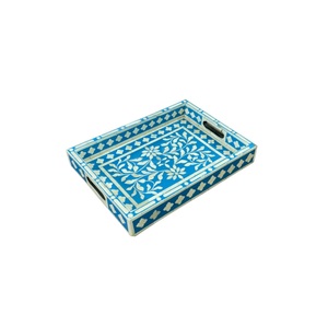 Yüksek talep üzerine 100% el yapımı reçine kakma hizmet tepsileri en iyi fiyat Hottest satış ev masa standart kalite için en iyi tepsi - Product Image 3