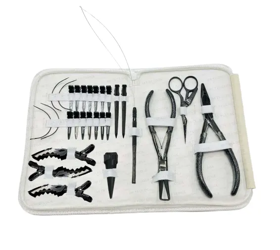 Alicates de extensión de cabello para salón profesional, Kit de herramientas de 7 pulgadas, Micro anillo, precio al por mayor