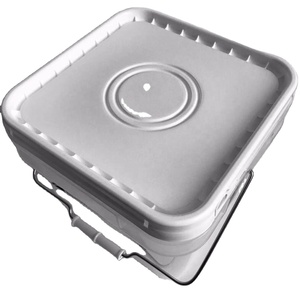 CH PackX (マルチカラー) で作られたプラスチックハンドルと蓋付きの5リットルスクエアフードグレード<span class=keywords><strong>HDPE</strong></span>素材バケットペール