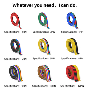 Cable de extensión EHGS RGB, cable de alimentación de 2-14 Pines, cable de cobre Flexible de PVC para iluminación LED, sistema de controlador de señal de tira RGB - Product Image 2