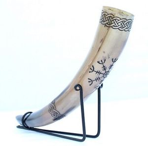 Hayvan tarzı ev dekor cilalı Buffalo Horn oyma kabuk doğal el sanatları cam hediyelik eşya için Set içme - Product Image 4