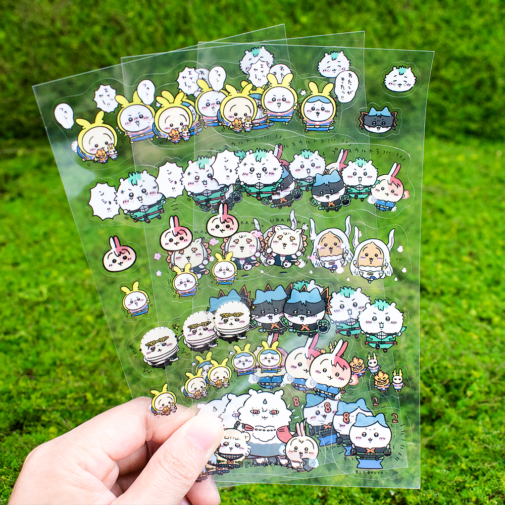 Autocollant PET avec exemple en couleur