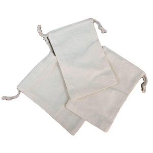 Good Quality Reusable Portable Custom Logo Printed Gift Canvas Cotton Double <strong>String</strong> Handbag Dust Drawstring Bag - Product Image 1