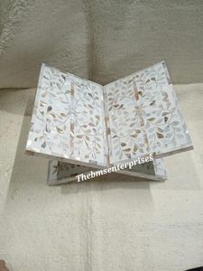 Islamic Muslim Eid Ramadan Mubarak Decoration Mother of Pearl Holy Quran <strong>Bible</strong> Book Reading Holder Display Stand - Product Image 2