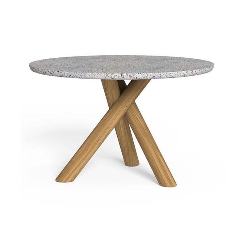 Aluminum dining table 0.8m
