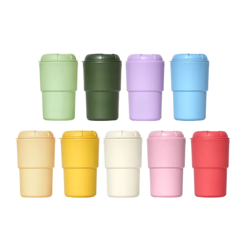 Made In Korea Best Sell BPA FREE Reusable Tumblers Custom Reusable Cup with Lid 12oz Double Wall Mug Tumbler 12oz