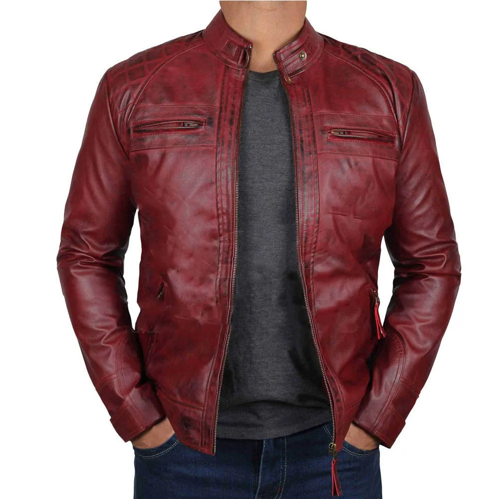 Men Maintain Sport Leather Jacket With Logo Printing Heated Coats and Warm Clothing Jacket