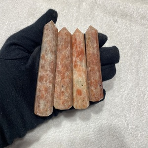 El yapımı turuncu Sunstone kristal dikilitaş kulesi meditasyon şifa kristal noktası kulesi Feng Shui ev dekor kral akik - Product Image 2