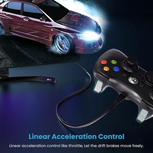Xbox 360用有線コントローラー、Xbox 360/360 SlimおよびPC用のデュアルバイブレーションターボを備えた360用ゲームコントローラー - Product Image 3