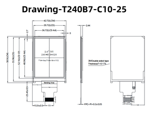 2.4 Inch 240X320 Tft Display St7789 <span class=keywords><strong>Controller</strong></span> 4-draads Spi-Interface 10-Pins Connector Display - Product Image 3