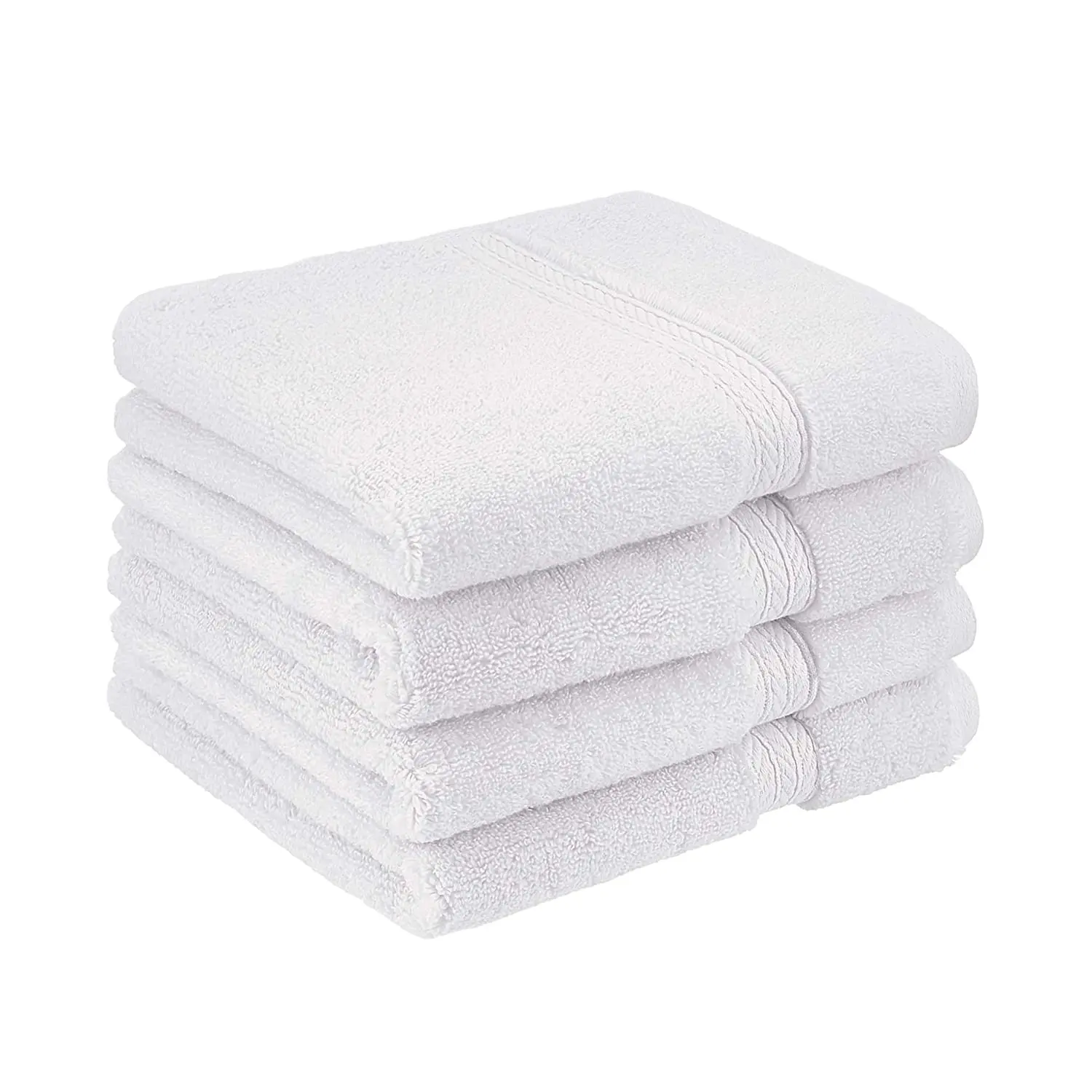 Wholesale 5 star hotel quality living face towels 100 cotton white hand towel customized high quality hand towels for hotels