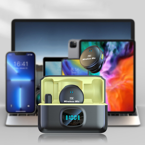 Tiktok Youtube một kéo hai không dây Lavalier Micro trực tiếp cầm tay mini Mic không dây Lavalier ve áo Micro không dây - Product Image 5