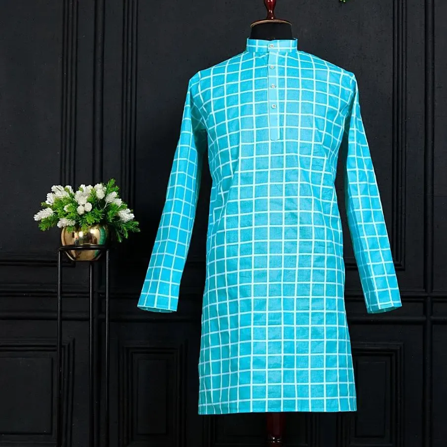 Kurta FULPARI superventas con botón en tela de algodón, ropa india de diseñador para hombres de calidad premium y último diseño