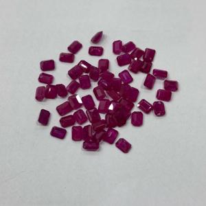 Pietre preziose a taglio di rubino smeraldo naturale all'ingrosso Mozambique rubino in calibrazione rubino ottagoni pietre preziose - Product Image 6