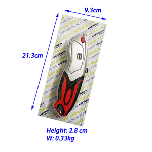 มีดยูทิลิตี้พับเก็บได้สำหรับงานหนักปรับโหลดอัตโนมัติพร้อมที่จับยาง<span class=keywords><strong>6</strong></span>ชิ้นแบบ DIY - Product Image 6
