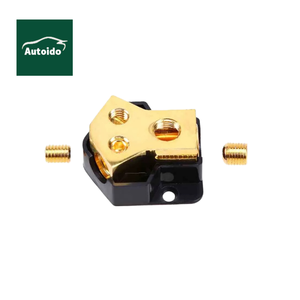 Divisor de bloque de distribución de energía de Terminal de tierra de Audio de coche de 0/2/4 AWG de 2 vías de alta calidad, salida de calibre 4/8/10, entrada de barco automático