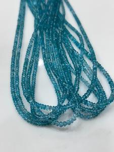מעולה לסיים טבעי apatite טבעי חרוזים חלק rondel כחול apatitte