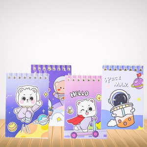 Cuaderno Escolar de Dibujos Animados, Cubierta Suave con Encuadernación en Espiral para Estudiantes A6 A7, Mini Bloc de Notas en Espiral - Product Image 1