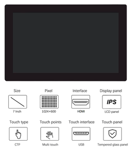 High Brightness 7 8 10.1 15.6 Inch <strong>Raspberry</strong> <strong>Pi</strong> 4b+ 5 Capacitive Touch Screen TFT LCD Screen Orange <strong>Pi</strong> Touch Screen LCD <strong>Display</strong> - Product Image 5