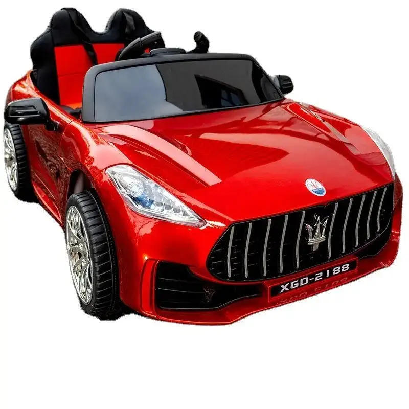 Araba binmek, lisanslı Maserati elektrikli araba ebeveyn uzaktan kumanda, ışıklar, boynuz, müzik, binilen oyuncaklar ile çocuklar için