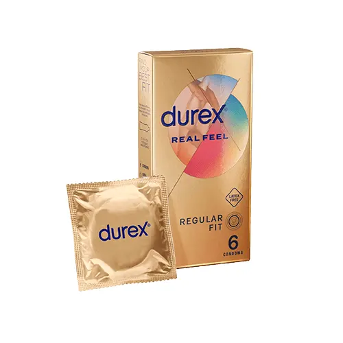 ถุงยางอนามัย Durex,แบบ Real Feel พร้อมขาย