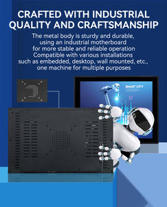 شاشة عرض مسطحة تفاعلية جديدة 15-32 بوصة شاشة تعمل باللمس VGA USB لواجهات DVI HDMI تصميم مدمج - Product Image 2