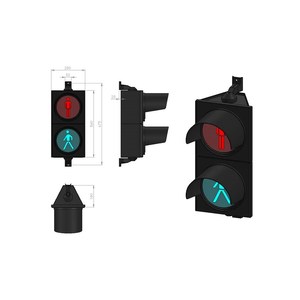 AシリーズパワーLED歩行者信号機200 mm信号ヘッドクロッシングライト20 cmパワーLED交通安全 - Product Image 2