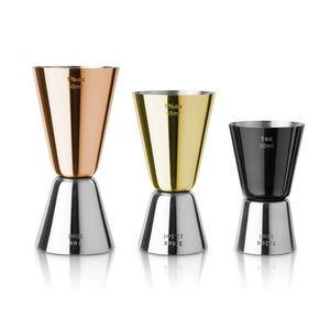 Şık ve şık paslanmaz çelik güvenilir Metal çift Jigger uygun çift ölçü tasarımı size zaman ve çaba kazandırır - Product Image 2