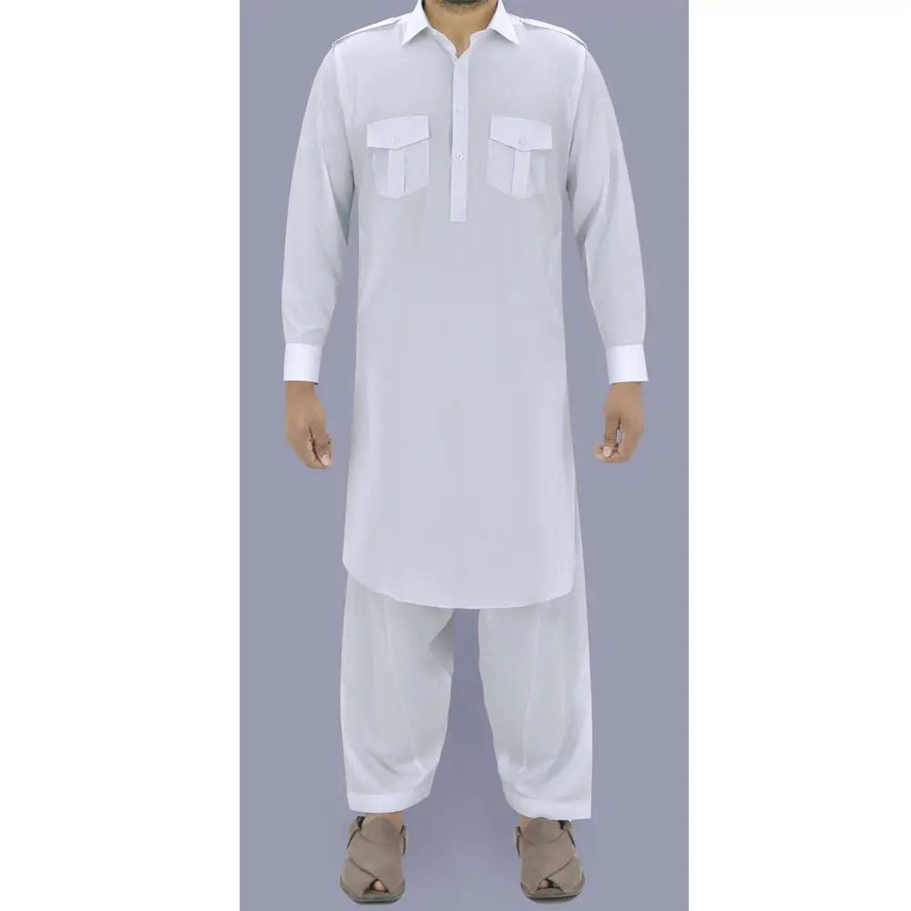 Style unique islamique Shalwar Kameez pour hommes à manches longues hommes Salwar Kameez costumes à vendre fabriqué au Pakistan