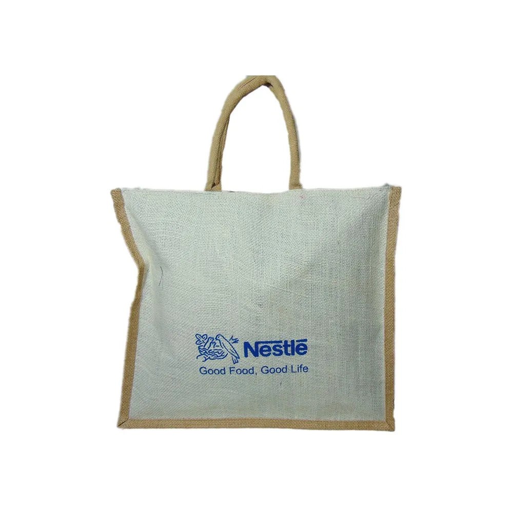 Nova coleção de sacola para presente Nestlé com estampa de juta de boa venda disponível a preço acessível de fornecedor confiável