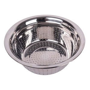Colador de cocina profundo para el hogar, lavabo de acero inoxidable con diseño Art Deco para tamizado de frutas, verduras y arroz - Product Image 5