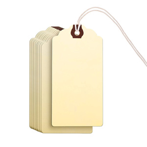 <strong>Custom</strong> Logo Cardboard Hang <strong>Tag</strong> Labels Handwritten Greeting Card Shipping <strong>Tags</strong> With <strong>String</strong> Hang Tages Clothing - Product Image 1