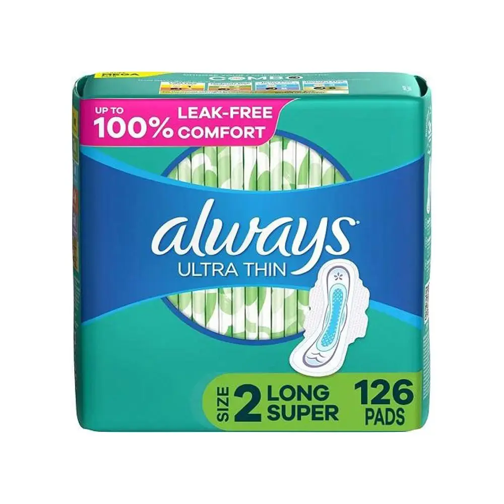 Buy Always Ultra thin Pads with Wings, Size 1, Regular, Unscented, 46 Ct Thin Overnight Pads with Wings, Size 4