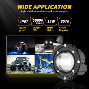 DXZ yuvarlak LED iki renkli spot 3 inç yuvarlak spot Off-Road IP67 su geçirmez LED Pod LED çalışma ışığı sürüş ışık - Product Image 6