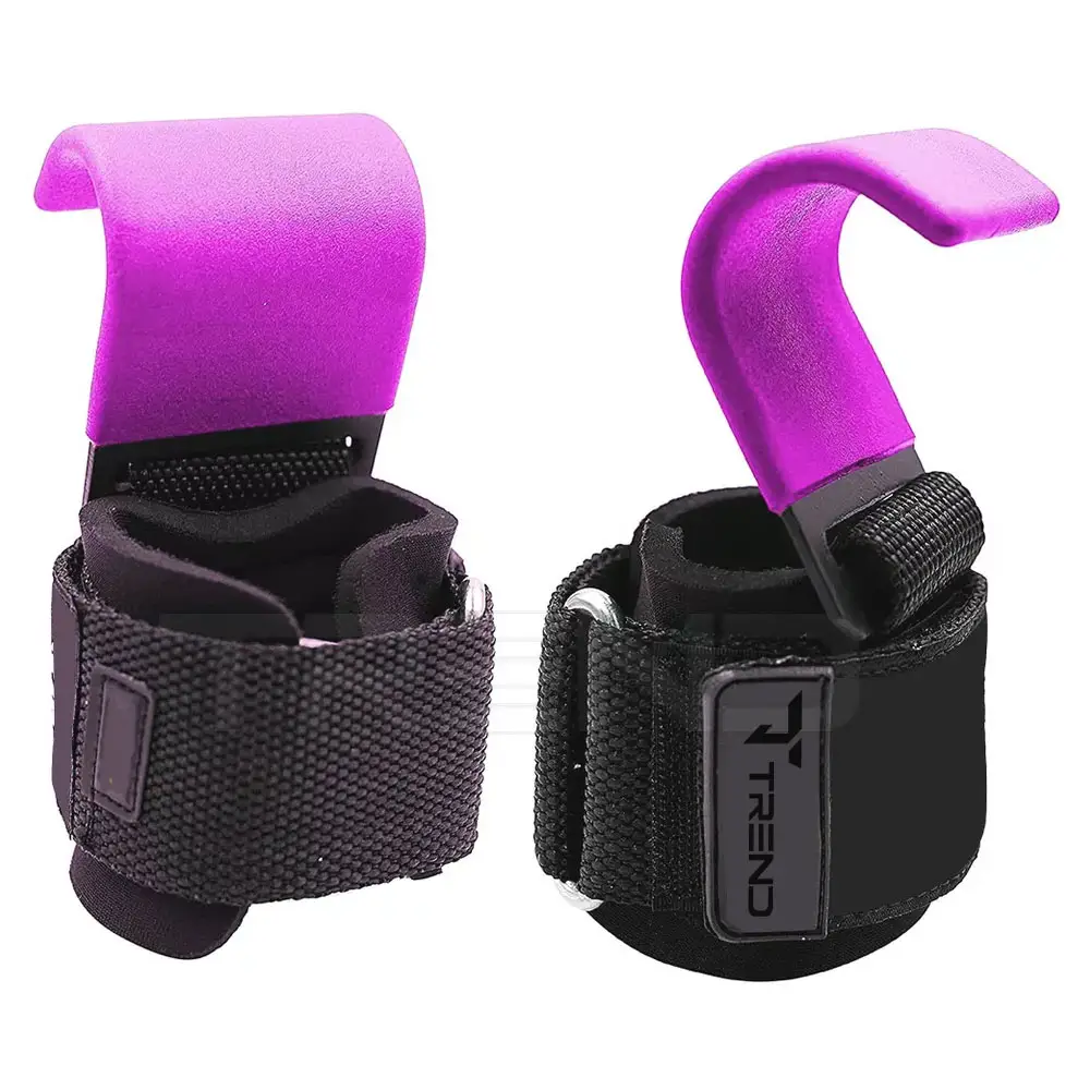 Accessori per il Fitness gancio in acciaio per sollevamento pesi in metallo pesante con allenamento con cinturino da polso imbottito in neoprene