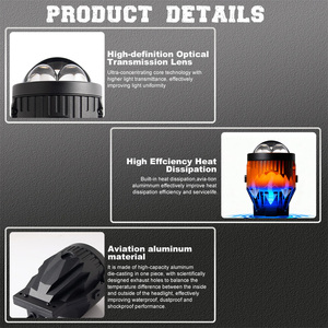 Xenplus Lf24 160W 56000lm 3 Inch LED Kép Trực Tiếp Hi/<span class=keywords><strong>Lo</strong></span> Chùm Chiếu Ống Kính 6000K Màu Trắng Sương Mù Chiếu Đèn - Product Image 6