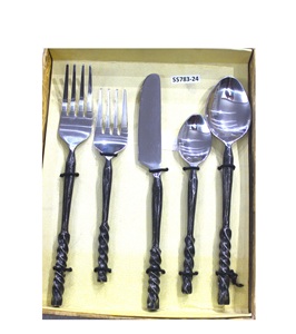 New American <strong>Style</strong> Metal <strong>Flatware</strong> and Tableware Use Cutlery Set With <strong>Simple</strong> Look Design Stainless Steel Cutlery Set - Product Image 2