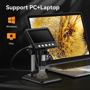Microscopio de moneda Digital IPS de 7 pulgadas, lupa de 5MP 50X-1200X con soporte, microscopio de vídeo de soldadura para reparación electrónica, 8 LEDS - Product Image 5