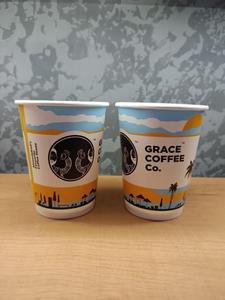 定制印刷双壁环保纸杯各种颜色热饮咖啡茶杯一次性杯子
