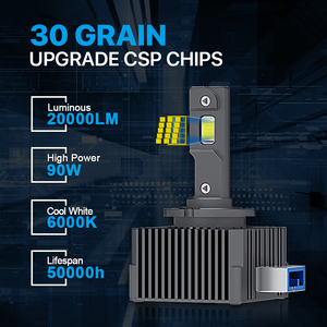 หลอดไฟหน้า LED ซีรีส์ D กำลังสูง D5 D3ชิป CSP ที่อัพเดต D8 D1S สว่างมาก D3S D8S หลอดไฟอัตโนมัติ