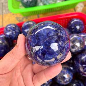 Doğal Sodalite küre kuvars kristal top el-cilalı Feng Shui tarzı ile kristal şifa divinasyon ve hediye veren - Product Image 4